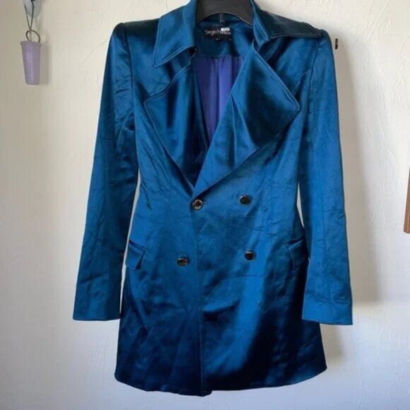 Sergio Hudson Double Breasted Blazer Mini Dress Size 2 - Picture 1 of 13